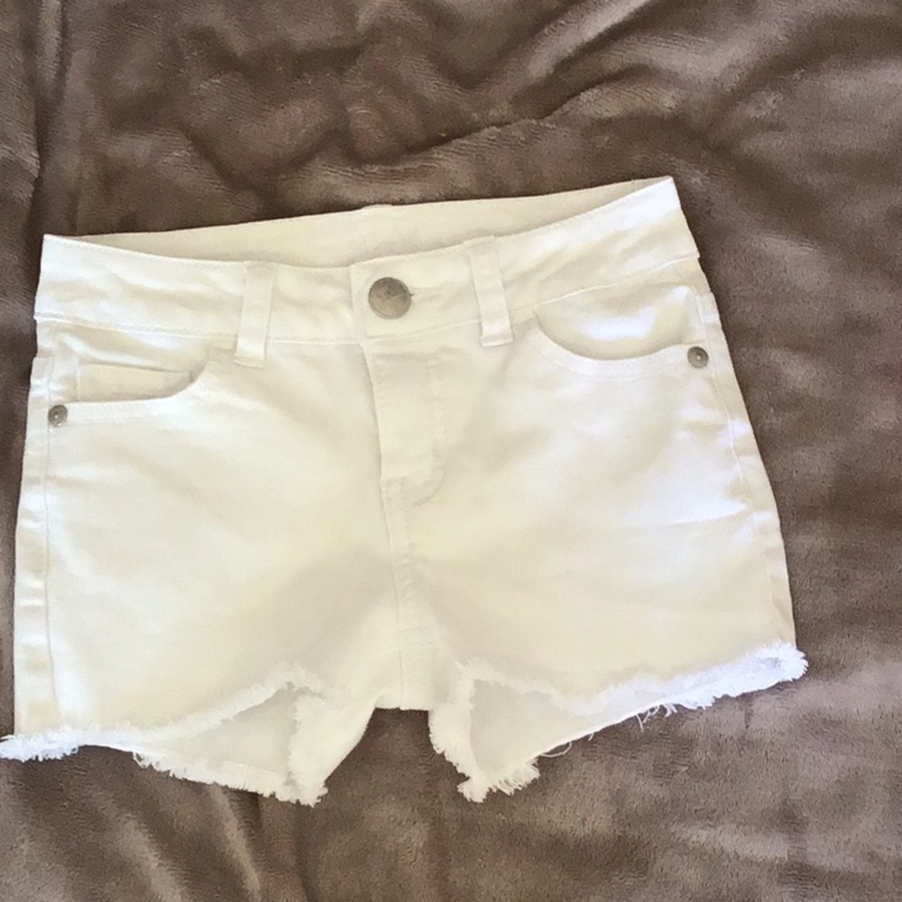 Justice Denim White Shorts 10 Slim